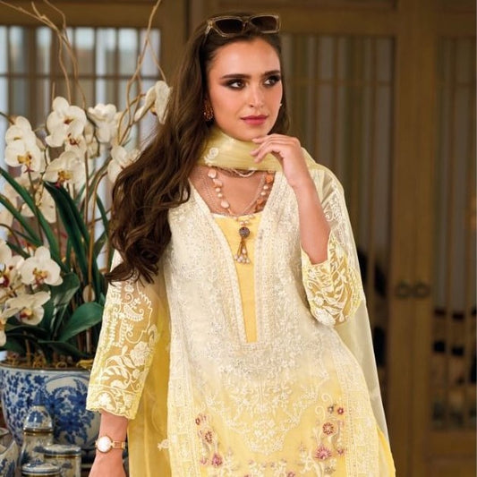 Sunshine Yellow Heavy Designer Embroidered Work Traditional Festive Special Salwar Suit