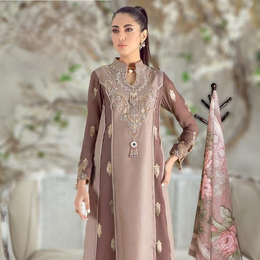 Grey Embroidery Georgette Pakistani Bridal Dress Pakistani Suit