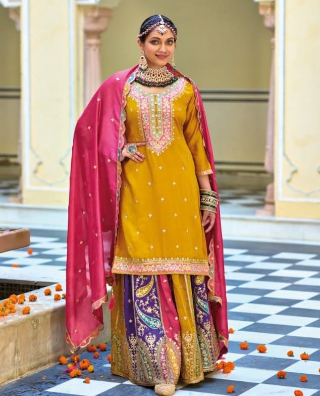 Designer Green Georgette Lehenga Suit/ Eid Lehenga Suit / Heavy Sharara  Suit - Etsy | Indian wedding outfits, Indian designer outfits, Sharara  designs