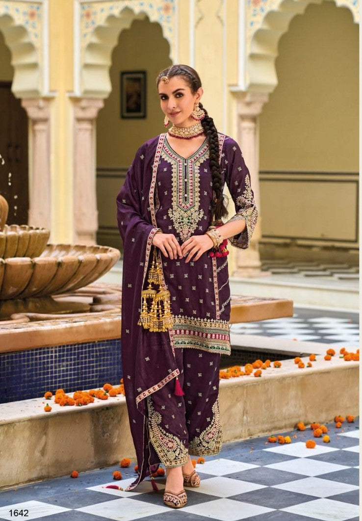 Yellow Printed Silk Dhoti Suit | Punjabi dress design, Salwar suits online,  Salwar suit pattern