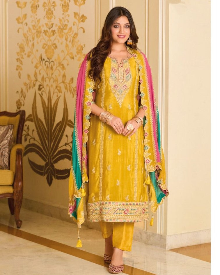 Yellow Women Kurtas And Dupatta Salwar Suit - Buy Yellow Women Kurtas And  Dupatta Salwar Suit online in India