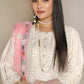 White Festive Wear Embroidered Georgette Pakistani Suit