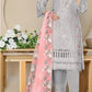 Grey Festive Wear Embroidered Georgette Pakistani Suit