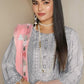 Grey Festive Wear Embroidered Georgette Pakistani Suit