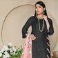 Black Festive Wear Embroidered Georgette Pakistani Suit