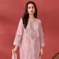 Pink Color Hand Work Embroidery Festive Wear Trouser Suit