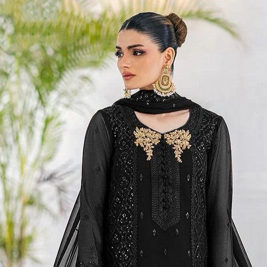Black Color Heavy Sequence Embroidery Heavy Pakistani Suit