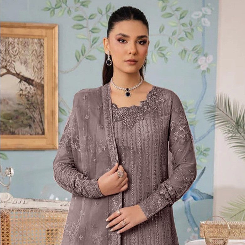 Mauve Color Hand Work Embroidered Eid Wear Pakistani Eid Suits