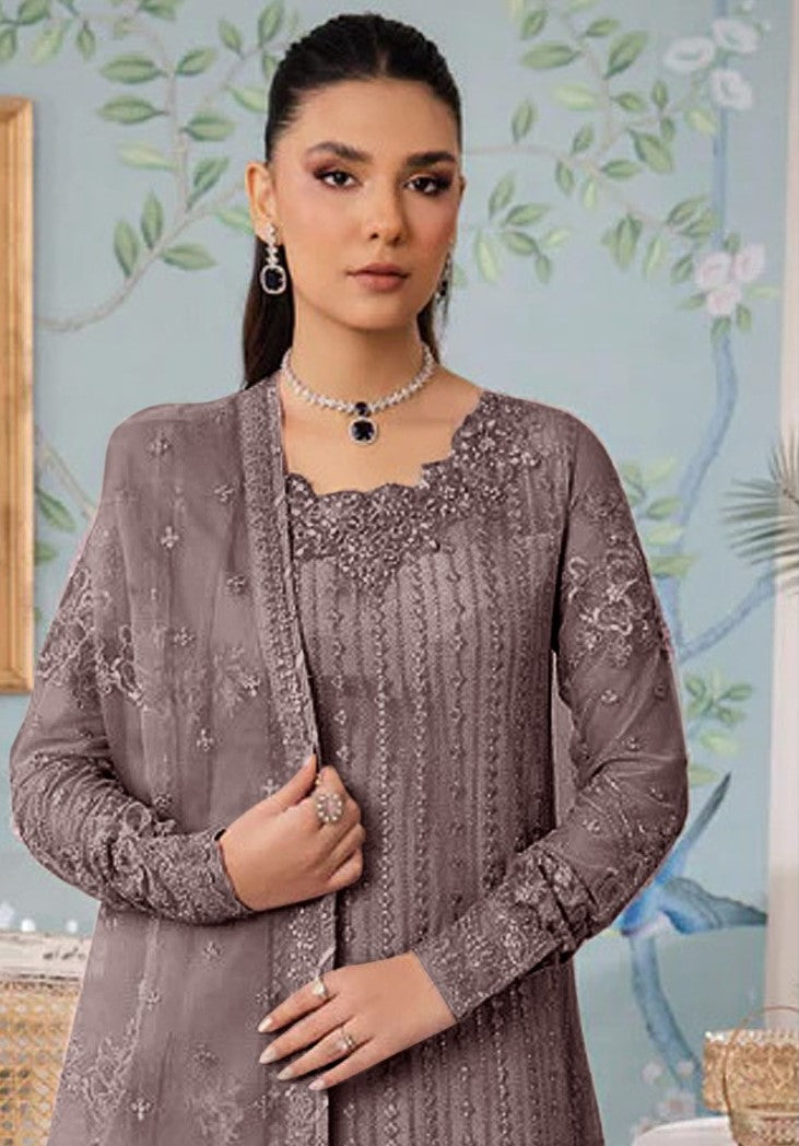 Mauve Color Hand Work Embroidered Eid Wear Pakistani Eid Suits