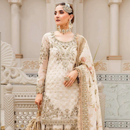Pakistani Bridal Dress In Kameez And Gharara Style