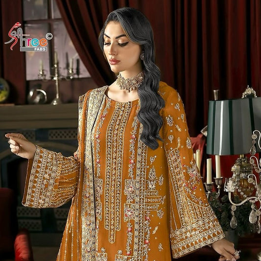 Dark Mustard Wedding Collection Formal Pakistani Dress