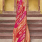 Red & Pink Dola Silk Embroidered Wedding Saree