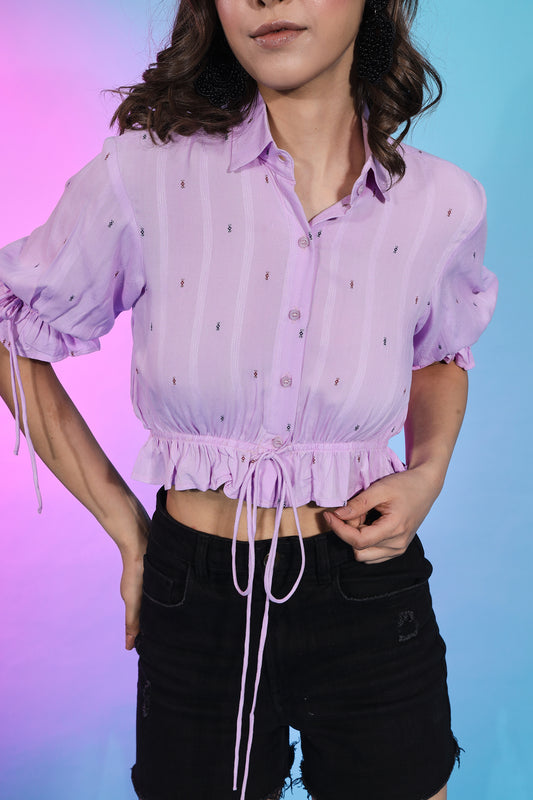 Lavender Regular Fit Casual Shirt