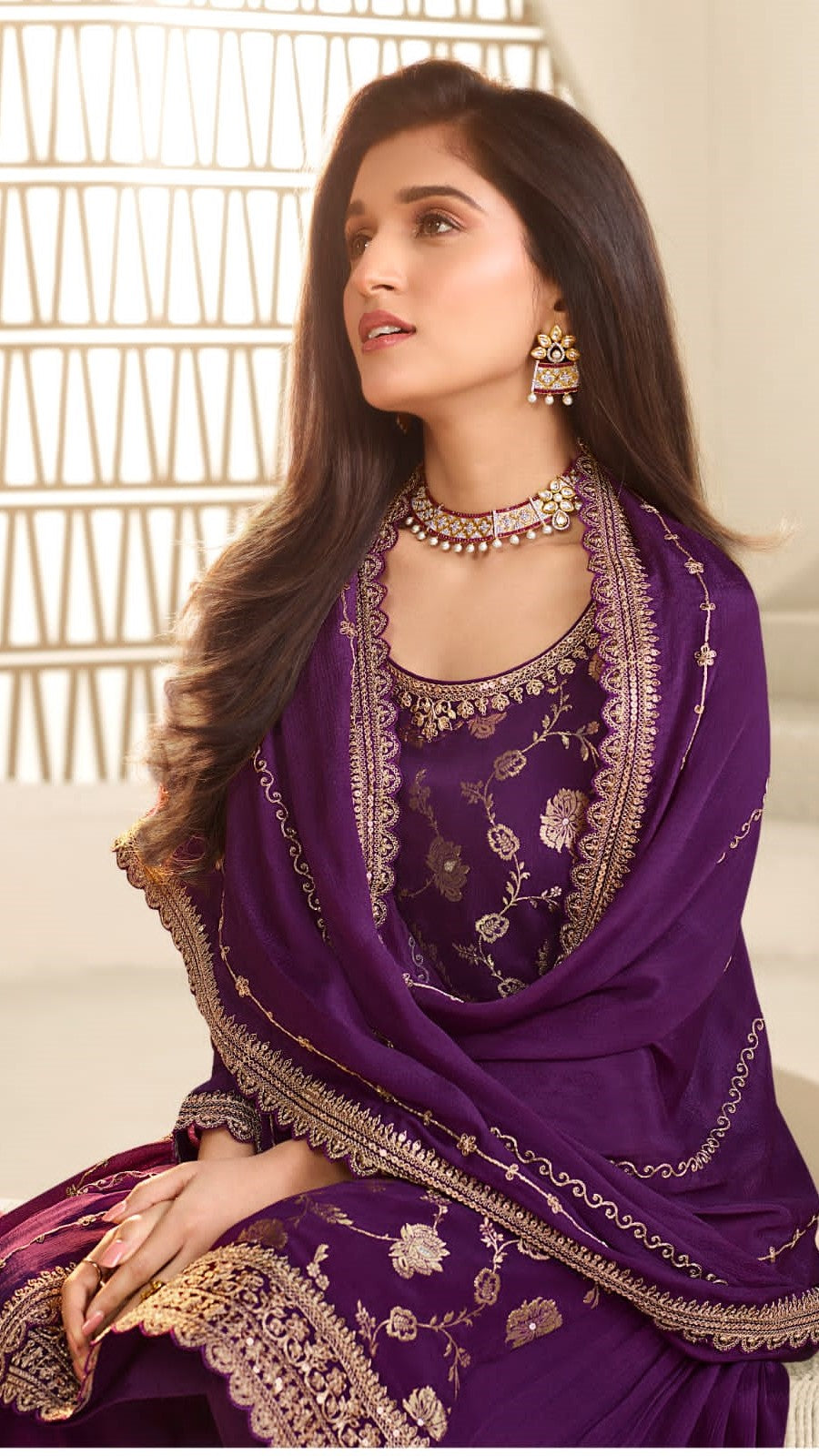 Purple Festive Wear Heavy Designer Sarara Kameez Suit