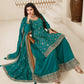 Teal Blue Festive Wear Heavy Designer Sarara Kameez Suit