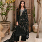 Black Eid Special Floral Embroidery Dolla Silk Salwar Suit