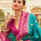 Magenta Festive Wear Patola Silk Saree With Belt