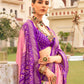 Purple Festive Wear Patola Silk Saree With Belt