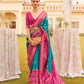 Magenta Festive Wear Patola Silk Saree With Belt