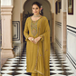 Mustard Color Wedding Wear Sequence Embroidered Pant Style Designer Suit