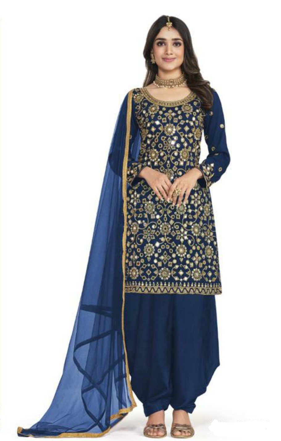 Rust Grey Punjabi Style Patiala Suit (XL - 44') #24011 | Buy Patiala Salwar  Suit Online | Indian designer wear, Patiala, Patiala salwar
